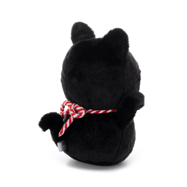 招き猫ぬいぐるみ ブラック ブラウン