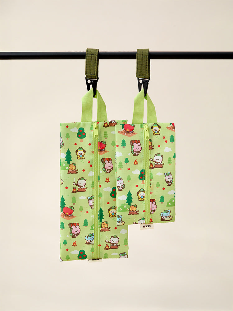 BT21 minini トラベルポーチセット グリーン(SCOUT) BT21