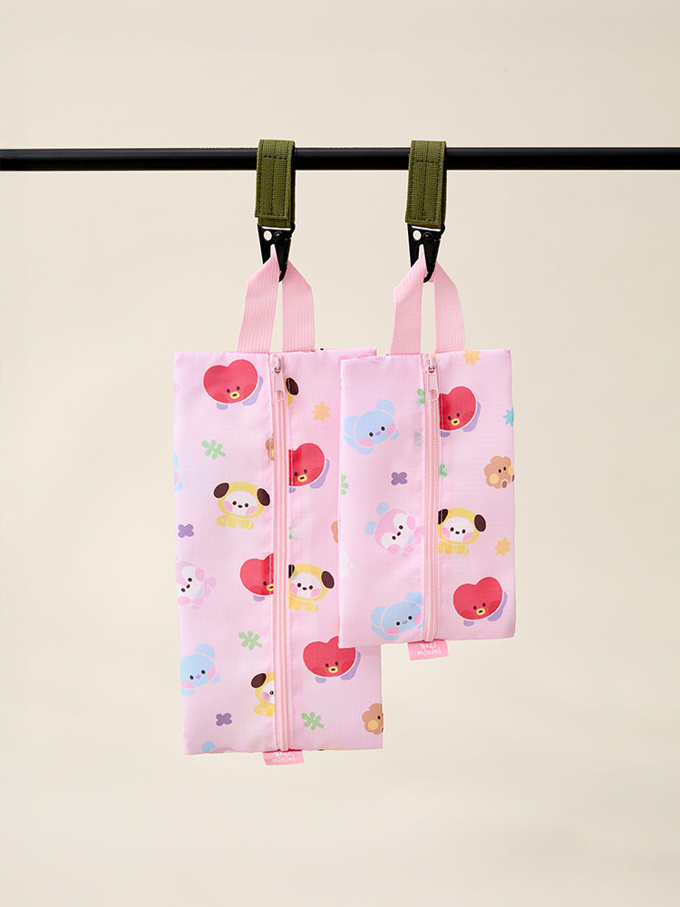 minini トラベルポーチセット ピンク(SCOUT) BT21