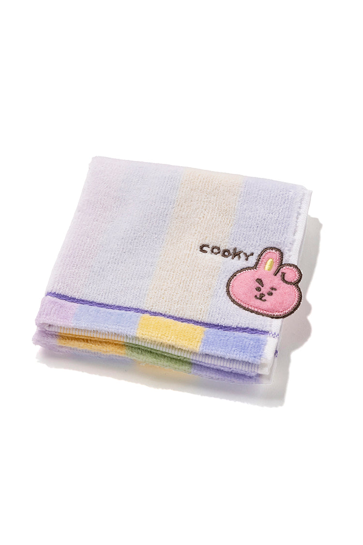 ミニタオル 飛出刺繍ストライプ COOKY
