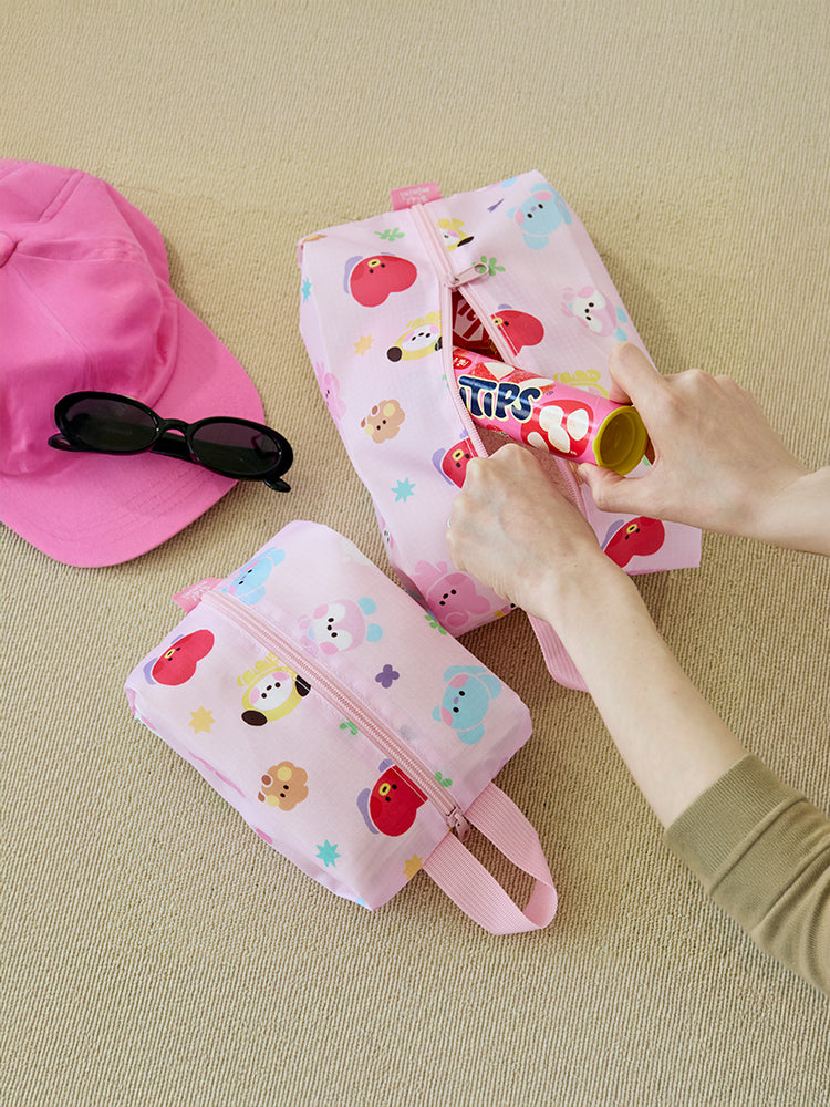 minini トラベルポーチセット ピンク(SCOUT) BT21