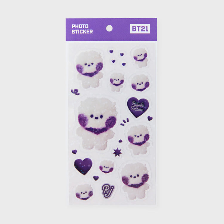 BT21 minini フォトステッカー(パープル) RJ