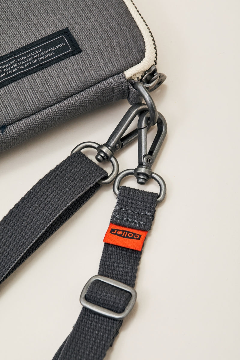 COLLER キャンバス マルチポーチ マッドグレー