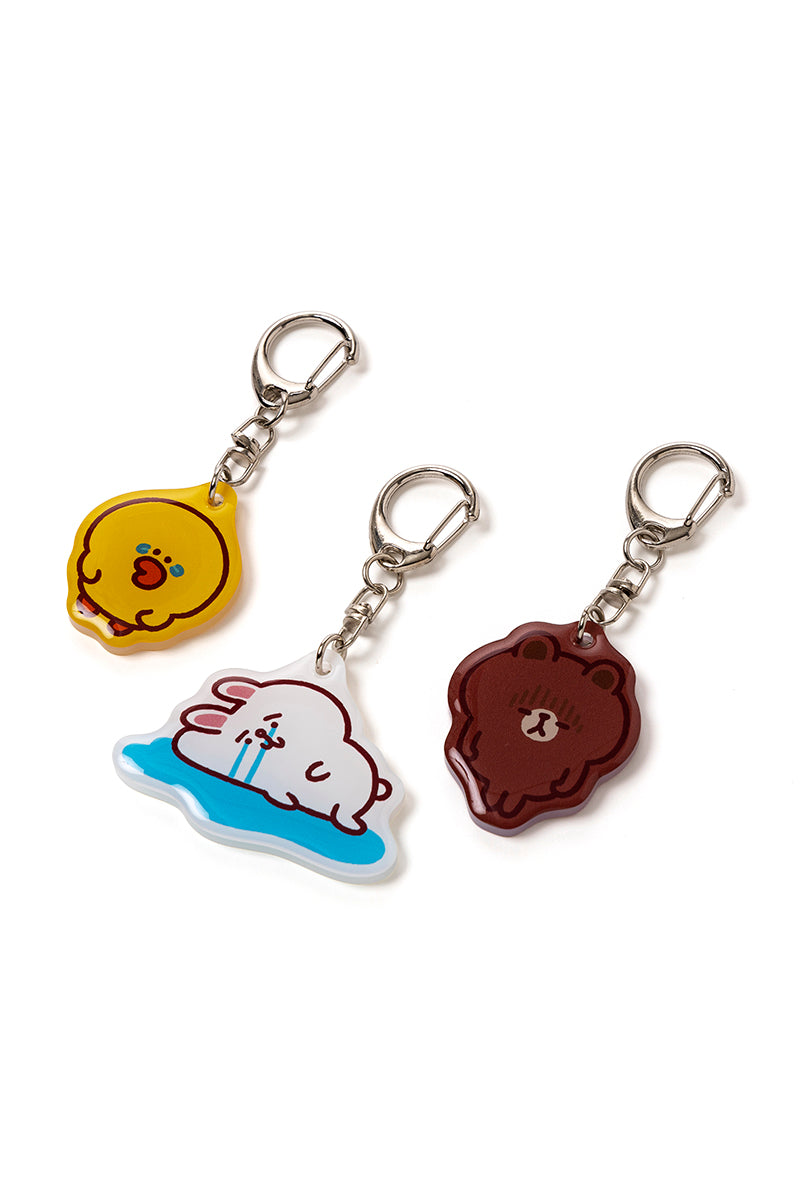 「BROWN バースデー記念」LINE FRIENDS | カナヘイ アクリルキーチェーン CRYセット
