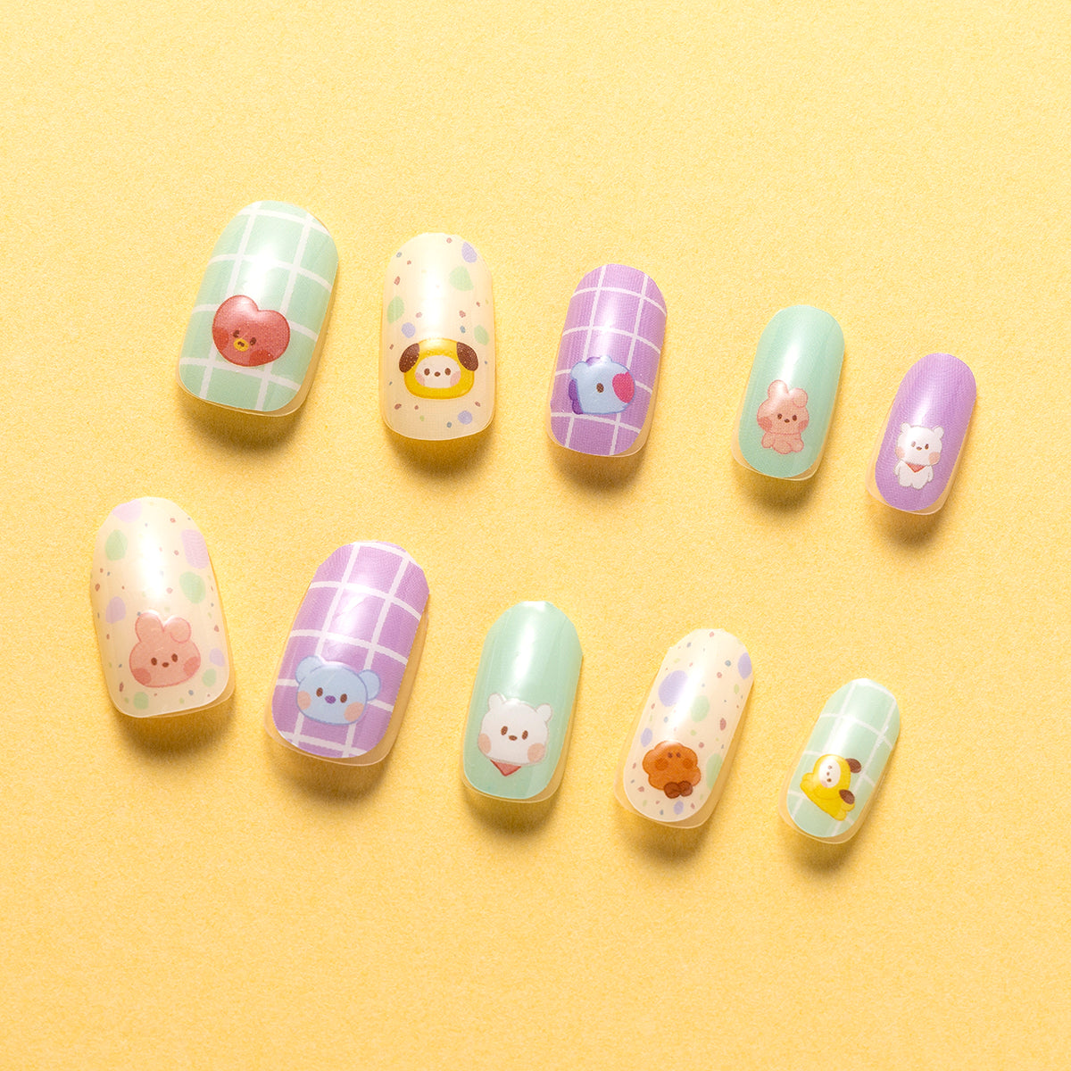ベビー バディ ジェルネイルシール(グリーンパープル) BT21