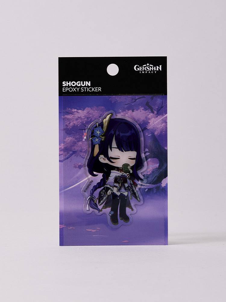 原神×LINE FRIENDS 雷電将軍 ちびキャラ 立体ステッカー