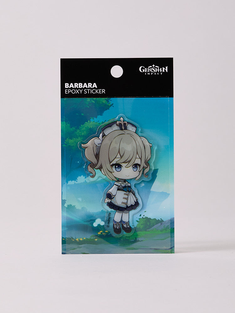 原神×LINE FRIENDS バーバラ ちびキャラ 立体ステッカー