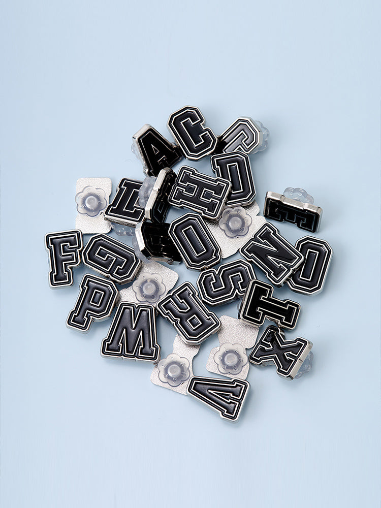 COLLER メタルアルファベットスティコン(ブラック) A~Z