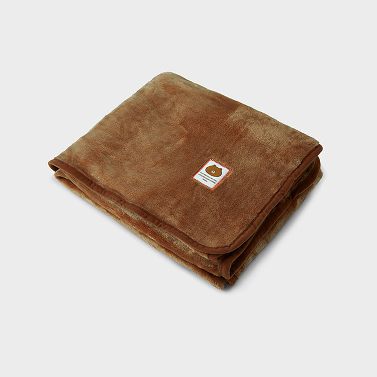 HUG BROWN クッションブランケット ブラウン