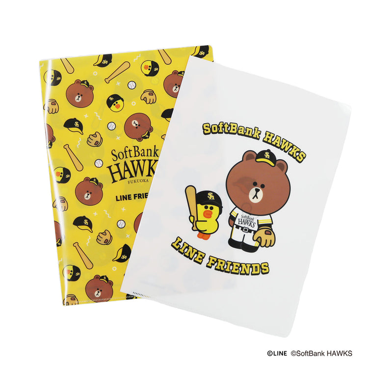 クリアファイルセット(SoftBankHAWKS) LINE FRIENDS