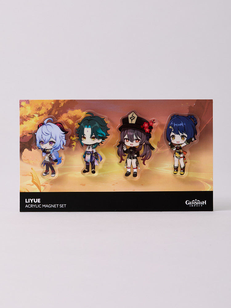 原神×LINE FRIENDS 璃月 ちびキャラ アクリルマグネット4個セット