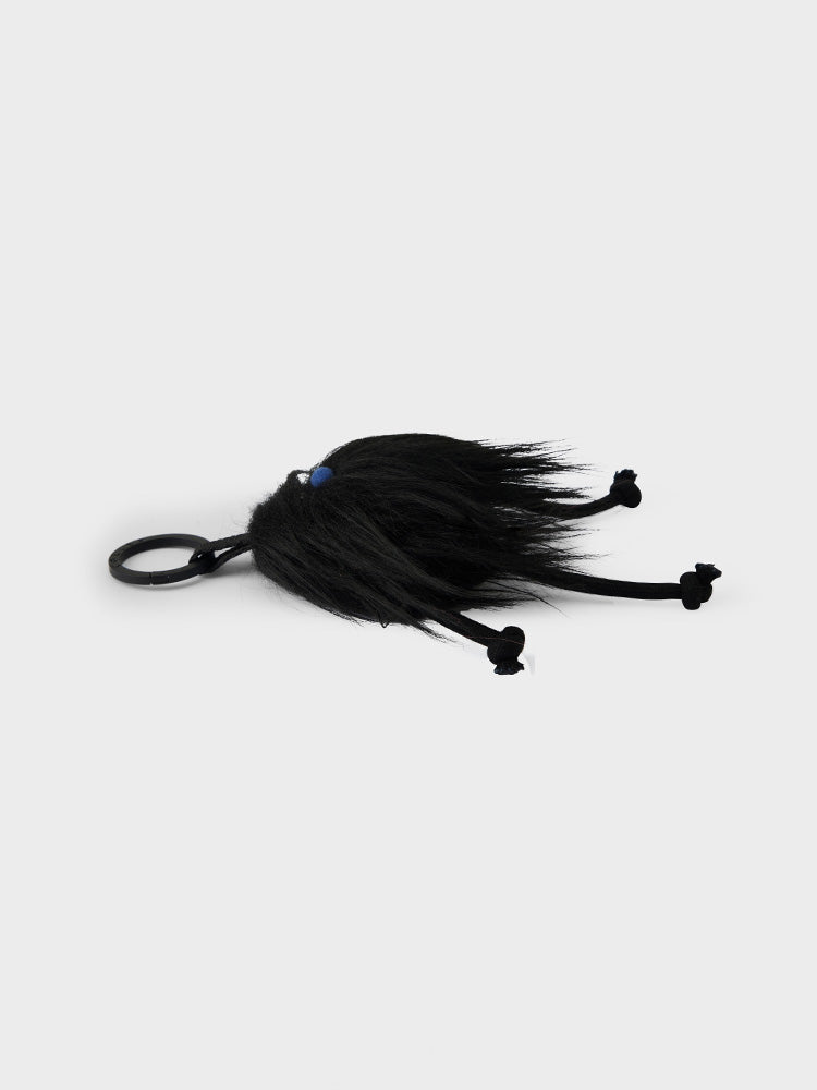 COLLER もふもふぬいぐるみキーホルダー ブラック
