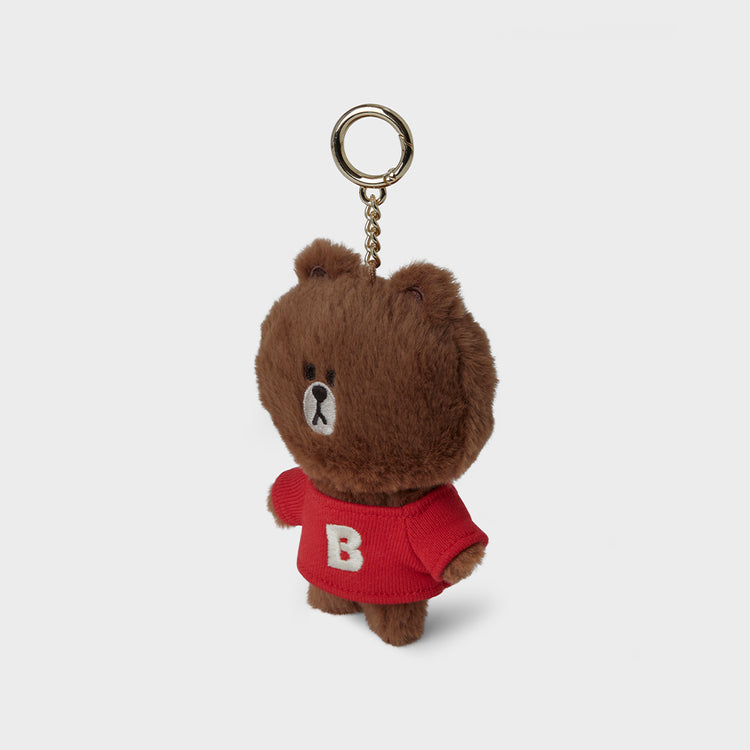 ベーシックTシャツぬいぐるみバッグチャーム ブラウン