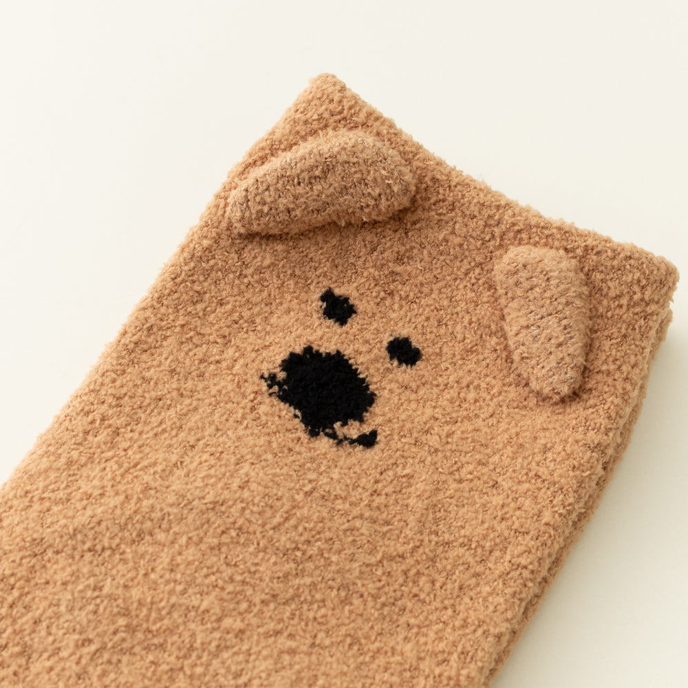 DINOTAENG ぽかぽかソックス 茶 クオッカ