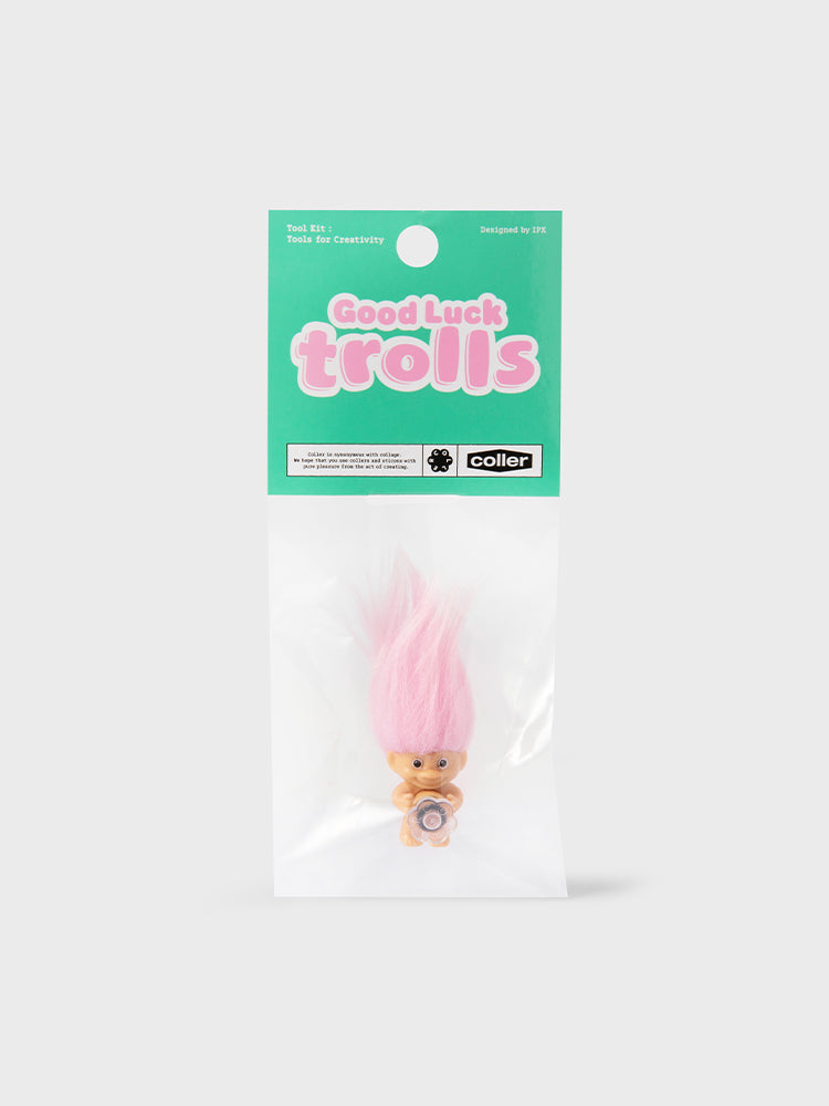 COLLER x UNIVERSAL PVCフィギュアスティコン グッドラック・トロールズ(PINK) VER.2