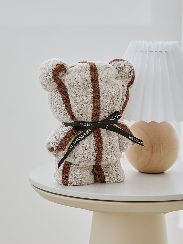 LINE FRIENDS | SONGWOL ブラウン型フェイスタオル(IV) ブラウン