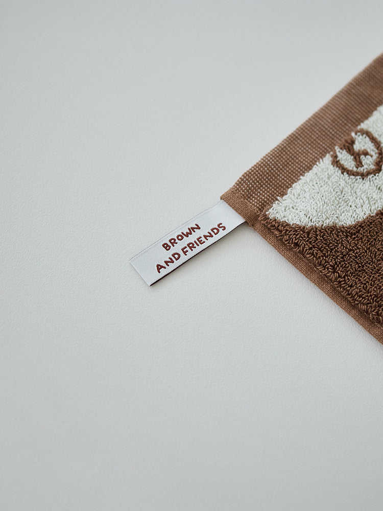 LINE FRIENDS | SONGWOL ベーシックハンドタオル(BR) ブラウン