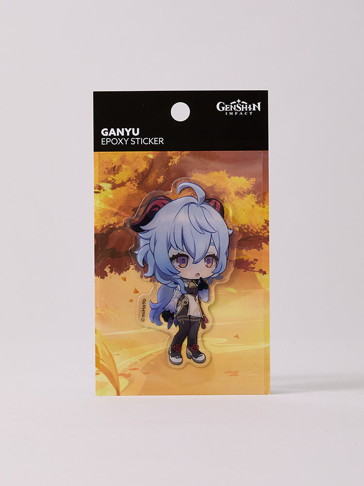 原神×LINE FRIENDS 甘雨 ちびキャラ 立体ステッカー