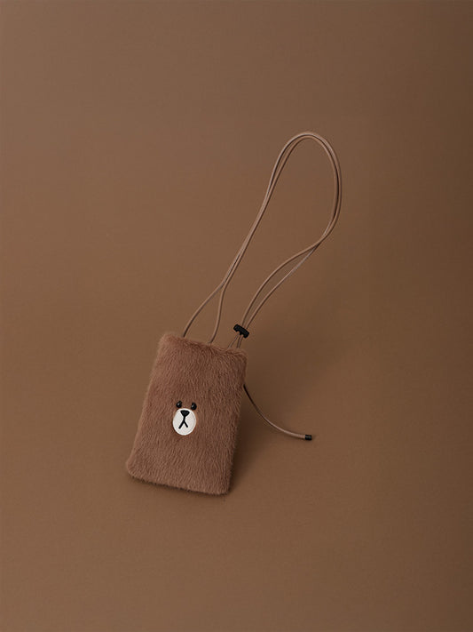 ミニクロスバッグ(HUG BROWN) ブラウン