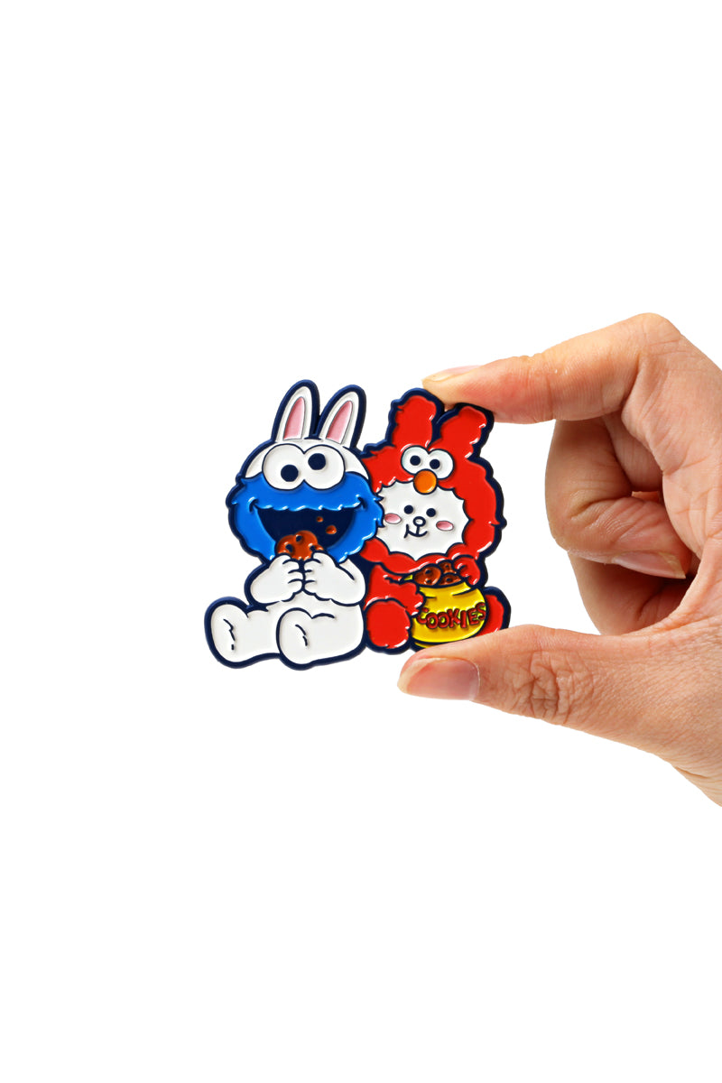LINE FRIENDS X SESAME STREET メタルマグネット コニー/クッキーモンスター