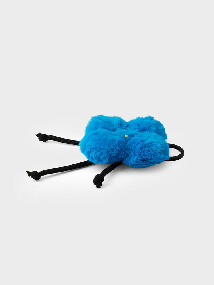 COLLER もふもふぬいぐるみキーリング ブルー