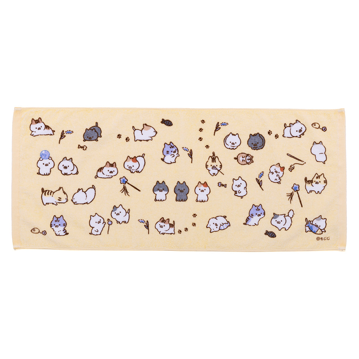 フェイスタオル(ねこのしゅうかいじょ) ねこぺん日和