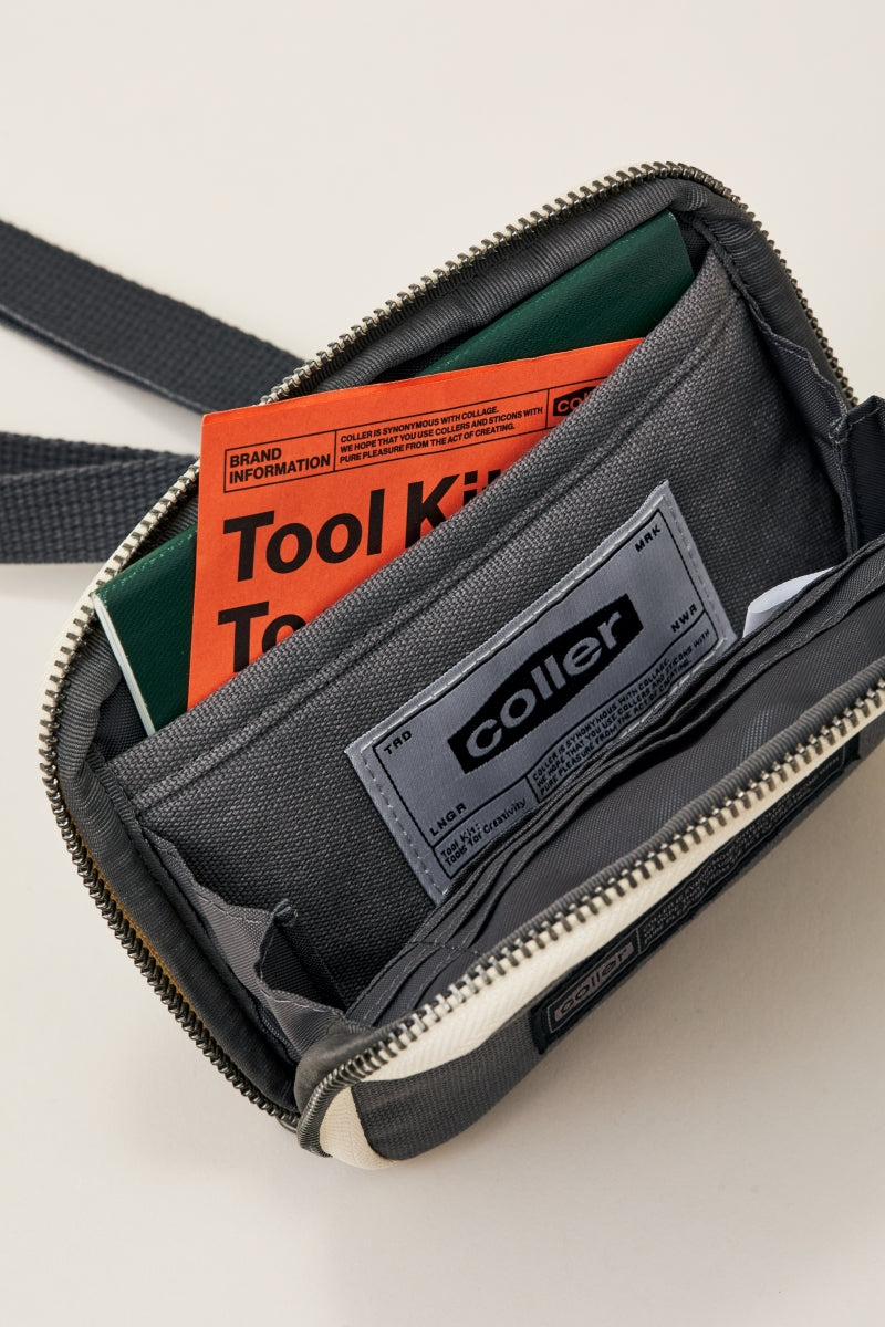 COLLER キャンバス マルチポーチ マッドグレー