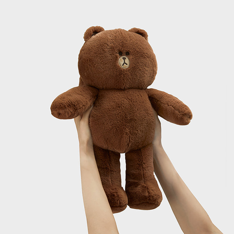 HUG BROWN クッションブランケット ブラウン