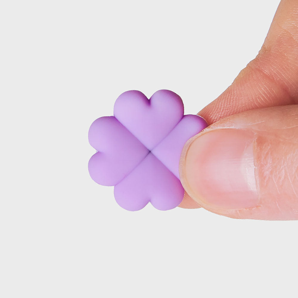 COLLER 四葉のクローバー型スティコン パープル