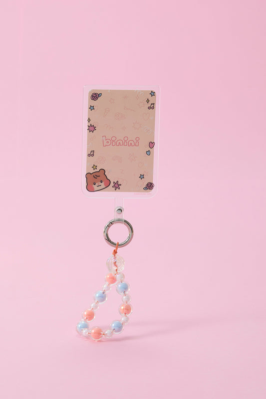 zeroni ビーズリング付 フォンタブ(BLUE PARADISE) binini