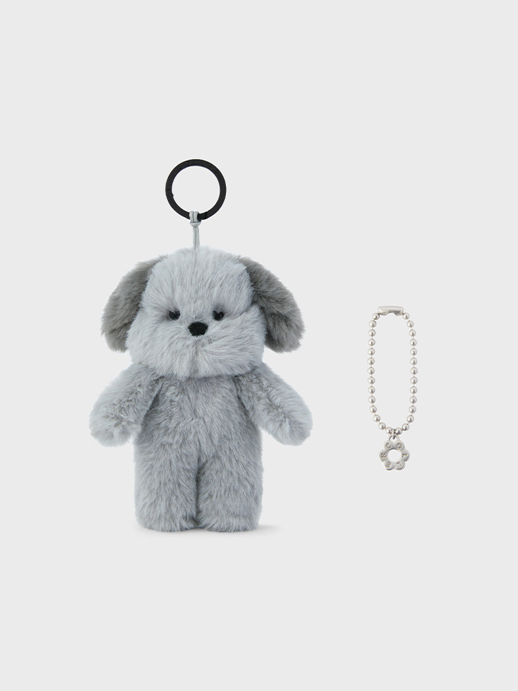 COLLER ぬいぐるみキーリング グレー