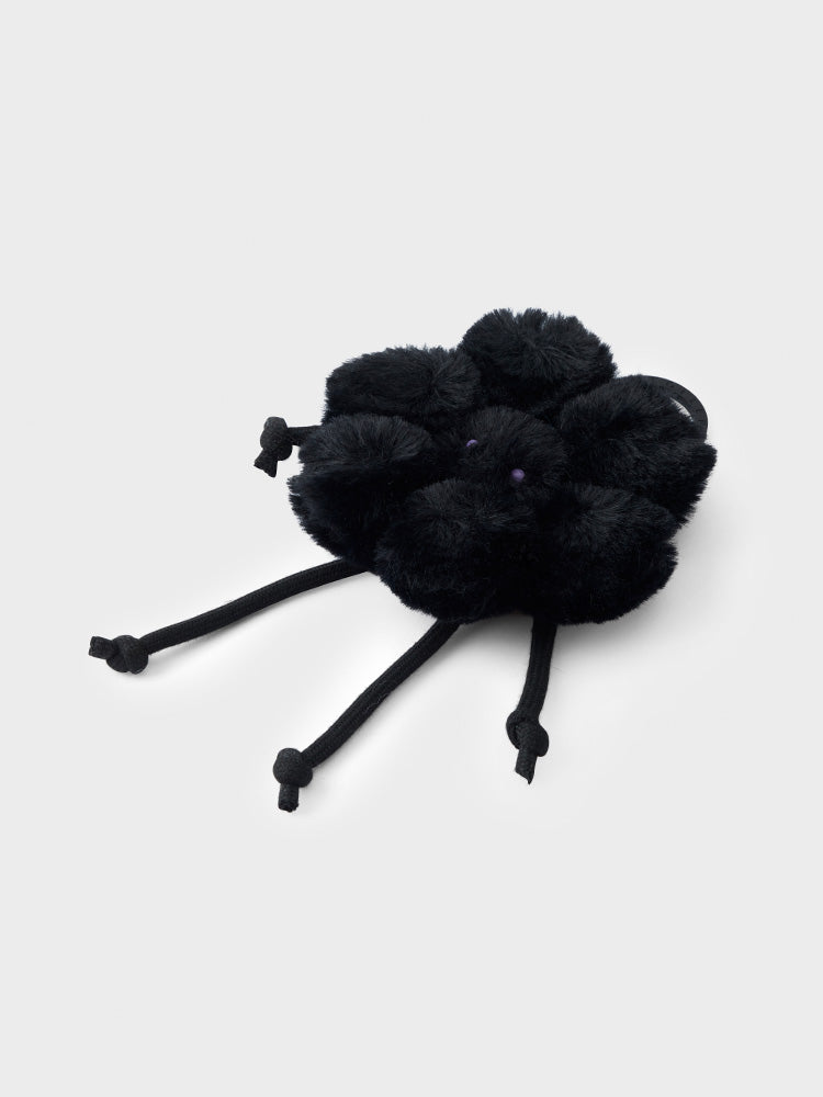 COLLER もふもふぬいぐるみキーリング ブラック