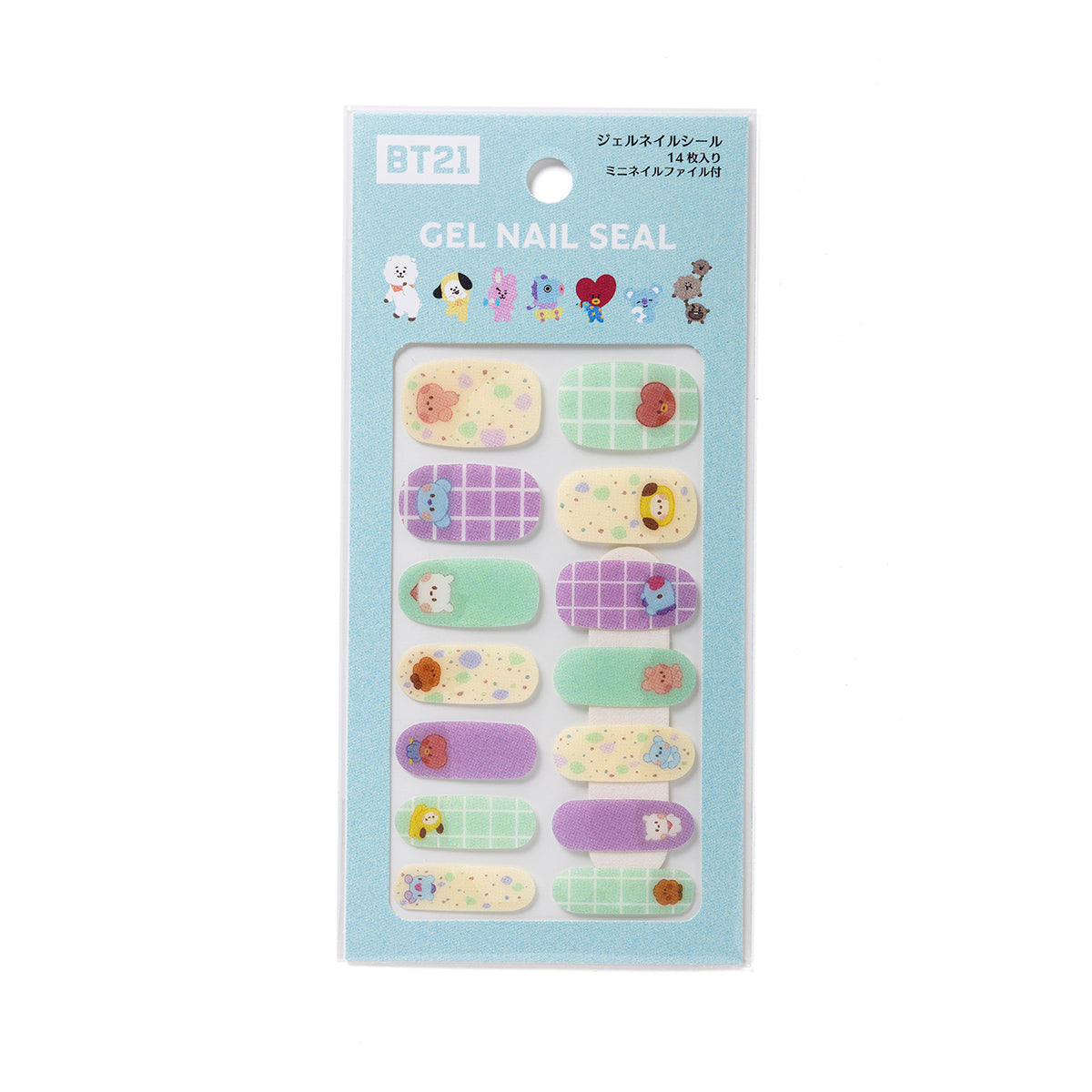 ベビー バディ ジェルネイルシール(グリーンパープル) BT21