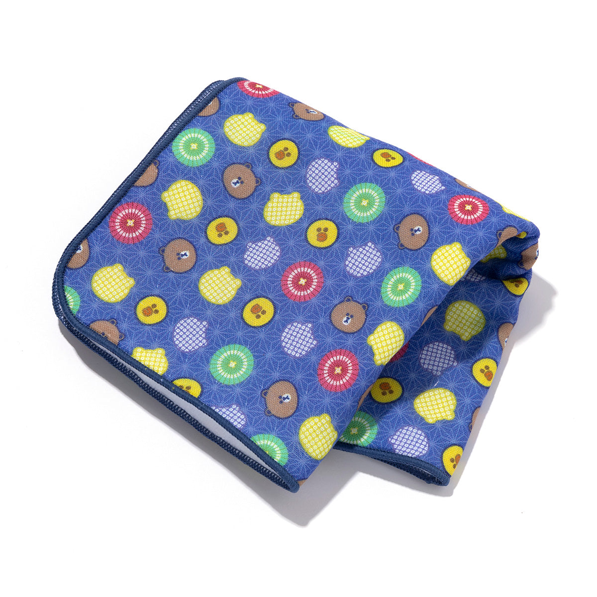 25cm角合わせタオルハンカチ(紺) LINE FRIENDS