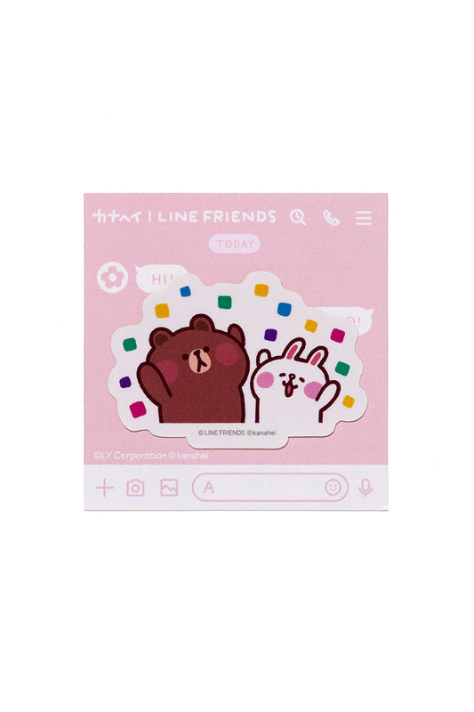 「BROWN バースデー記念」LINE FRIENDS | カナヘイ ステッカー ばんざい