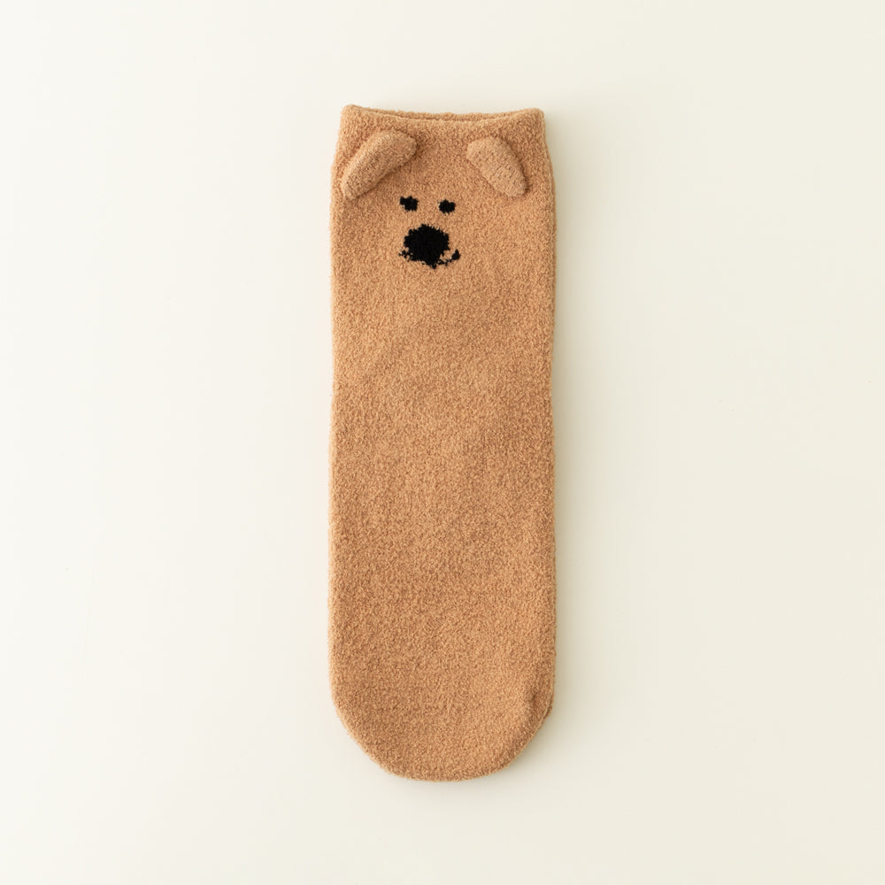 DINOTAENG ぽかぽかソックス 茶 クオッカ