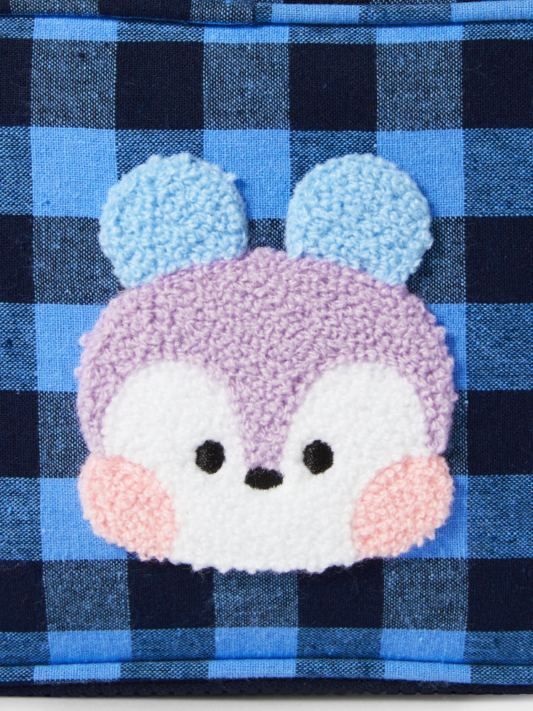 minini ベーシック チェックポーチ MANG