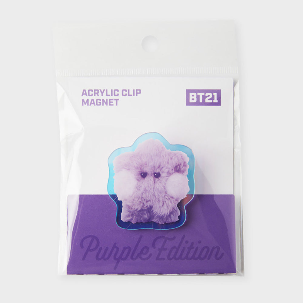 BT21 minini アクリルクリップ マグネット(パープル) SHOOKY