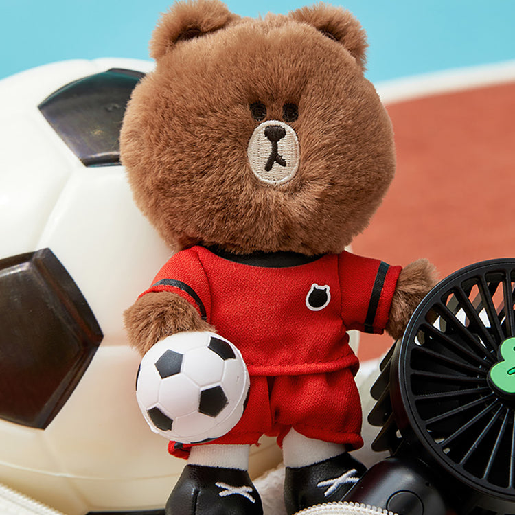 ぬいぐるみキーリング サッカー(FIELD DAY) ブラウン