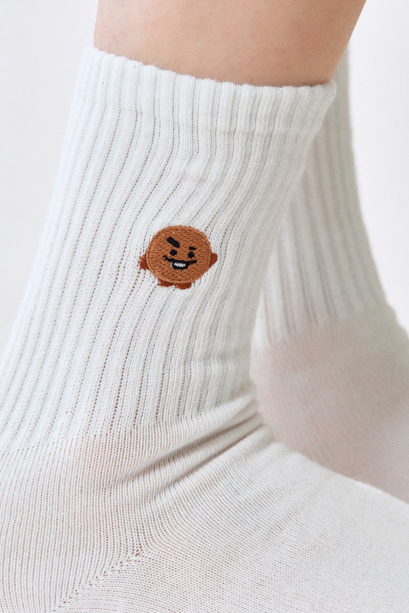 ベーシックデイリー刺繍ソックス SHOOKY