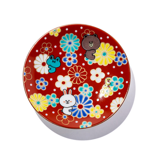 九谷焼 豆皿(梅菊) LINE FRIENDS