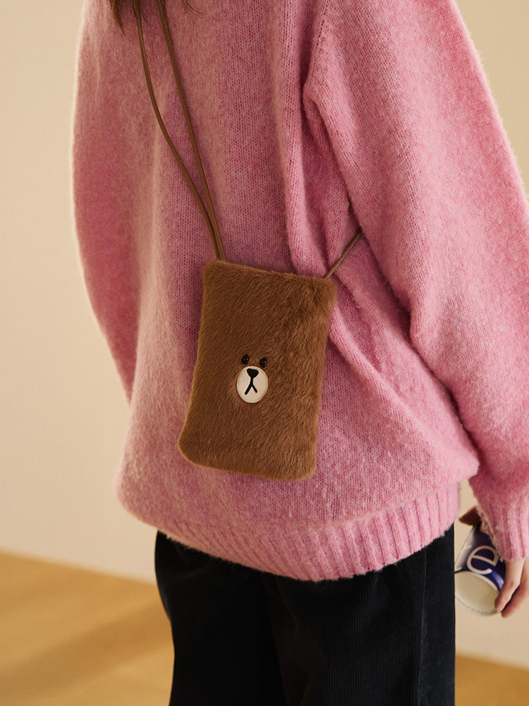 ミニクロスバッグ(HUG BROWN) ブラウン