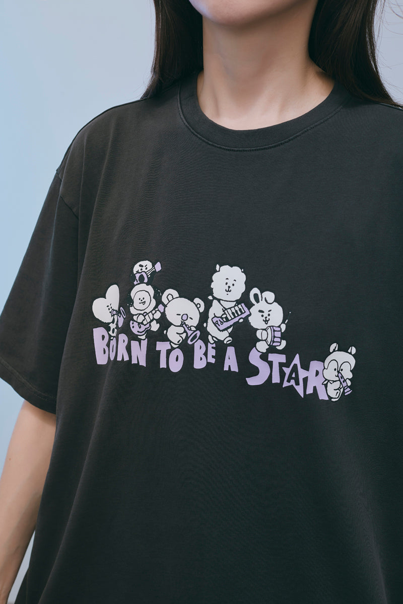 ベーシックTシャツ BK(BAND) BT21