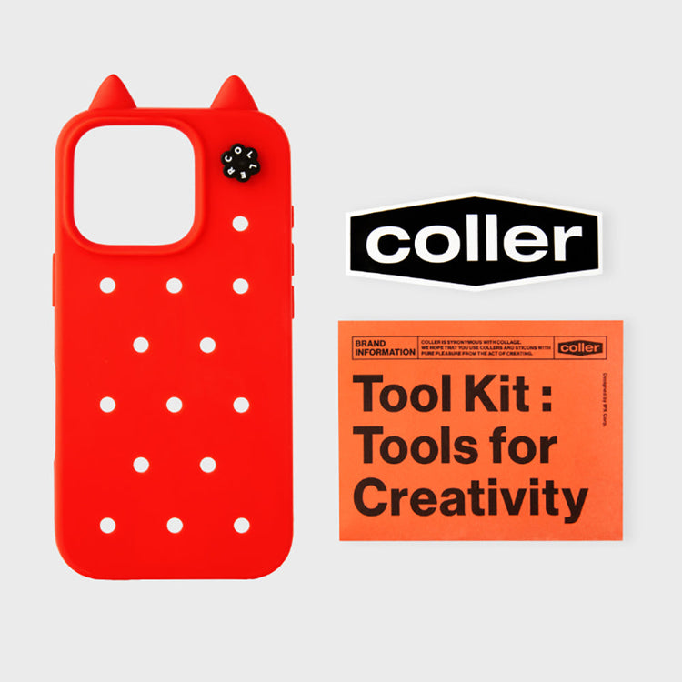 COLLER iPhoneケース MEOW レッド(16 Pro)