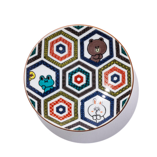 九谷焼 豆皿(亀甲) LINE FRIENDS