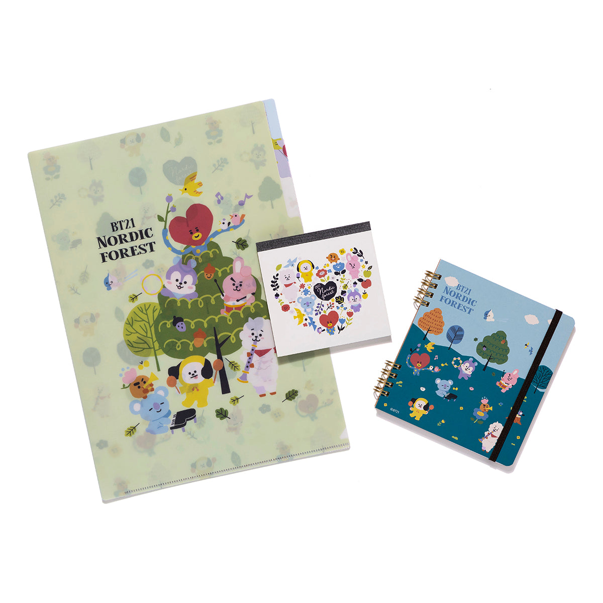 3ポケットクリアファイル(Nordic forest) BT21