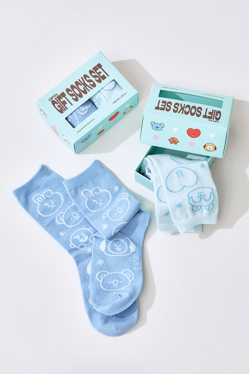 ベーシックデイリーソックス 2pギフトセット(CANDY) BT21