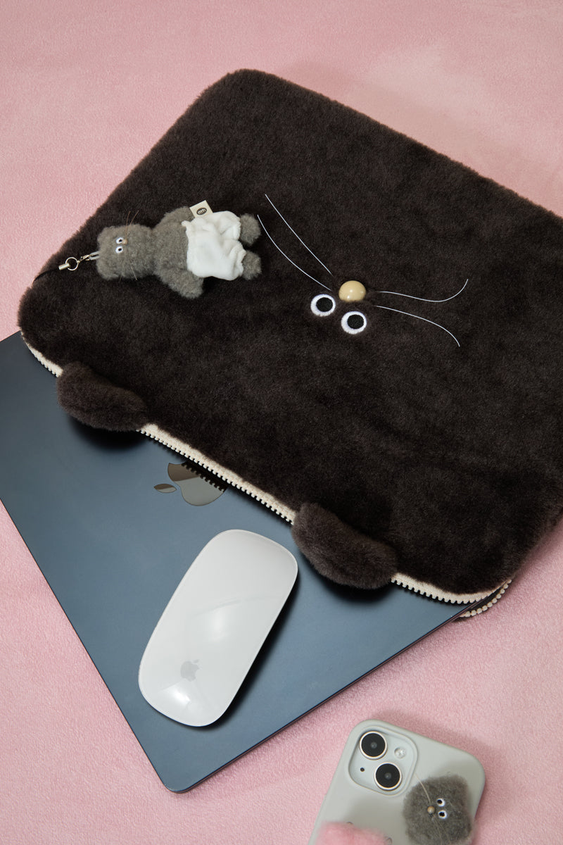 MONAMHEE ぬいぐるみパソコンポーチ BLAY(13インチ)
