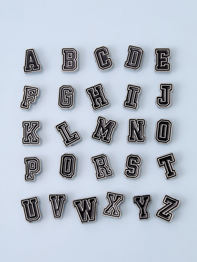 COLLER メタルアルファベットスティコン(ブラック) A~Z