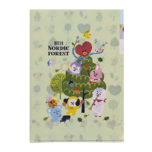 3ポケットクリアファイル(Nordic forest) BT21